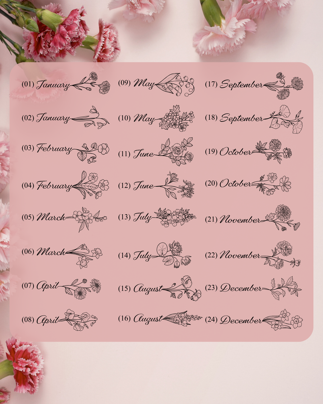 Birth Month Flower Tumbler