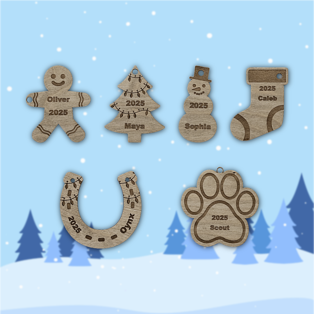 Custom Engraved Christmas Ornaments