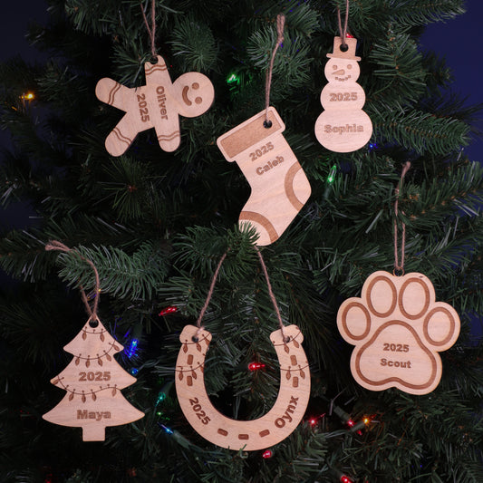 Custom Engraved Christmas Ornaments